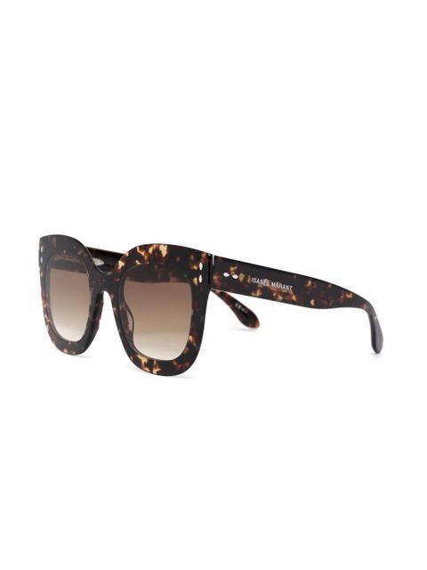 Isabel Marant Eyewear tortoise-shell cat-eye sunglasses - Brown - zdjęcie produktu nr 2