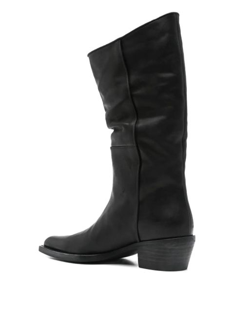 KHAITE 45mm Clive leather pointed-toe boots - Black - zdjęcie produktu nr 2