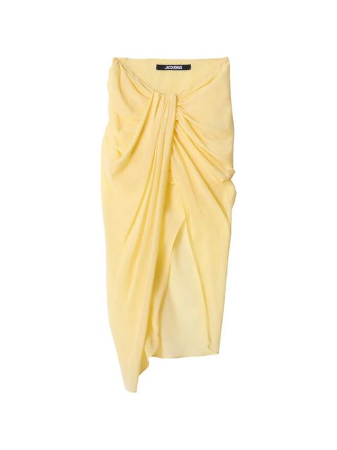 Jacquemus draped asymmetric skirt - Yellow - zdjęcie produktu nr 1