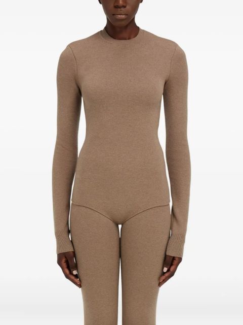 Ferragamo long-sleeve bodysuit - Neutrals