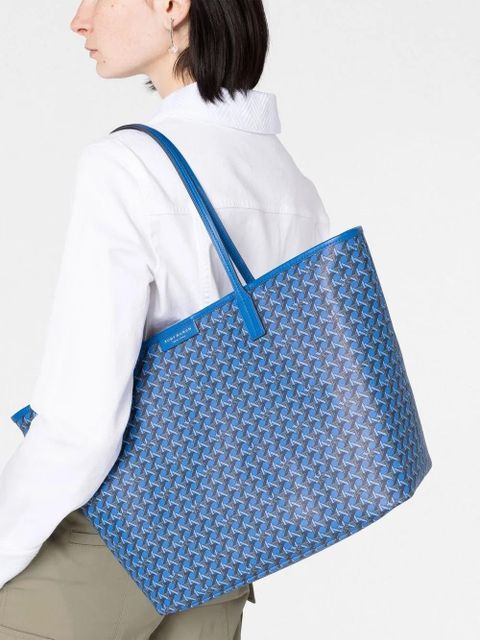 Tory Burch Basketweave-pattern tote bag - Blue