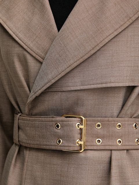 Marciano by Guess płaszcz CHRISTINA kolor beżowy 5YGL05 7343A