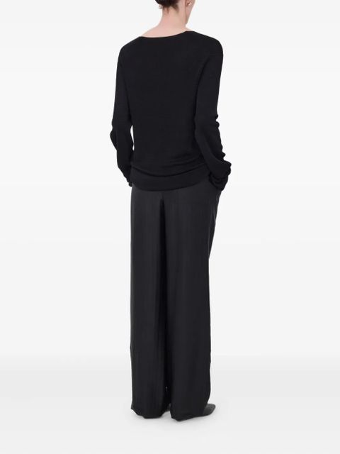 LouLou de Saison Saya V-neck sweater - Black