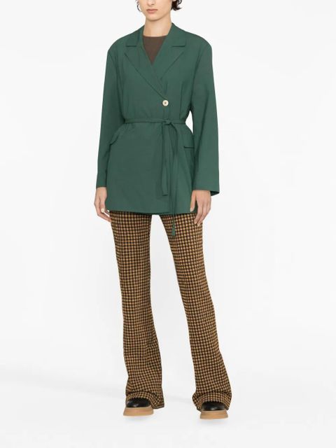 GANNI off-centre belted blazer - Green - zdjęcie produktu nr 2