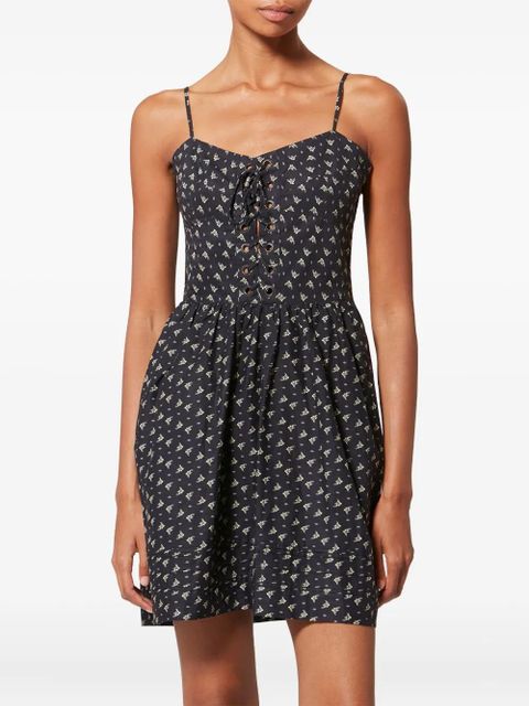 MARANT ÉTOILE DRYNA floral-pattern mini dress - Black - zdjęcie produktu nr 2