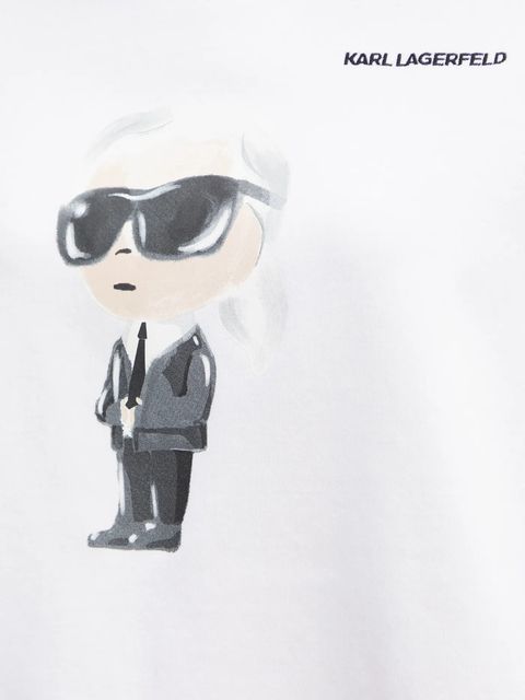 Karl Lagerfeld t-shirt bawełniany IKON damski kolor beżowy A1W17132