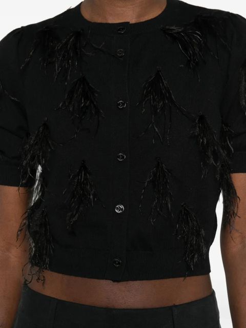 TWINSET feather cardigan - Black