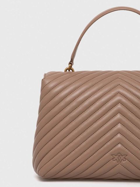 Pinko torebka skórzana kolor brązowy 100042 A0GK - zdjęcie produktu nr 2