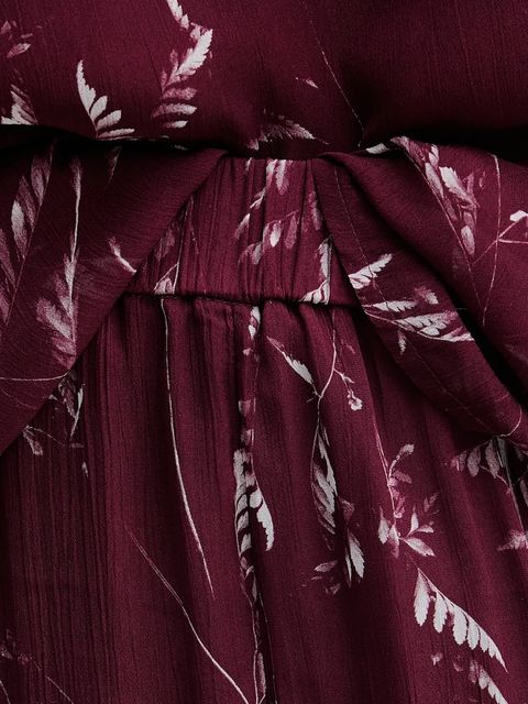 Armani Exchange spodnie damskie kolor bordowy proste high waist XW001337 AF12051