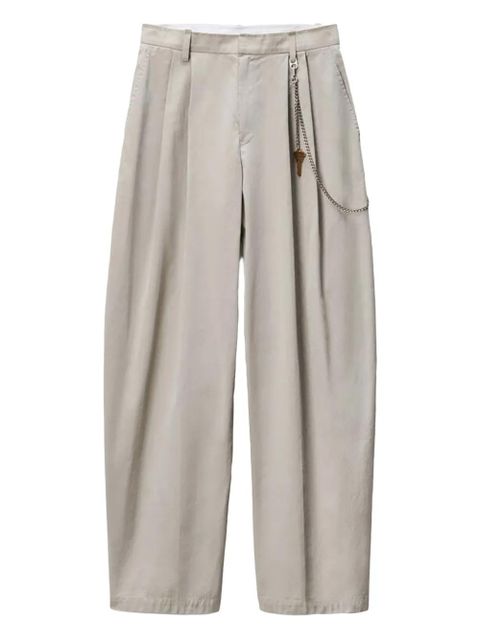 Alexander Wang pleated chain-detail trousers - STONE - zdjęcie produktu nr 1