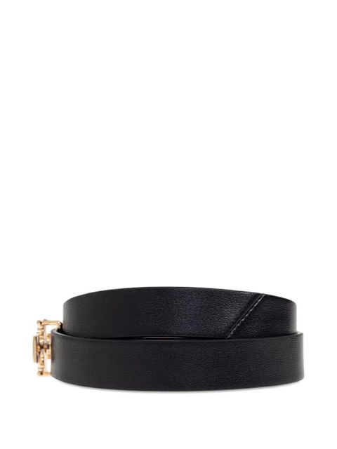 Tory Burch logo-buckle leather belt - 001 BLACK