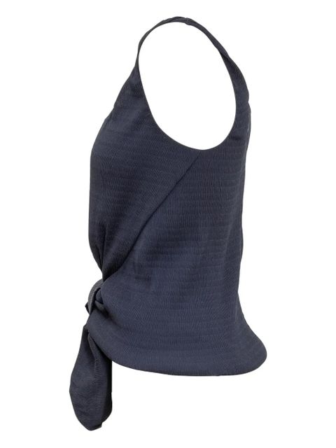 JW Anderson knot-detail plissé top - Blue