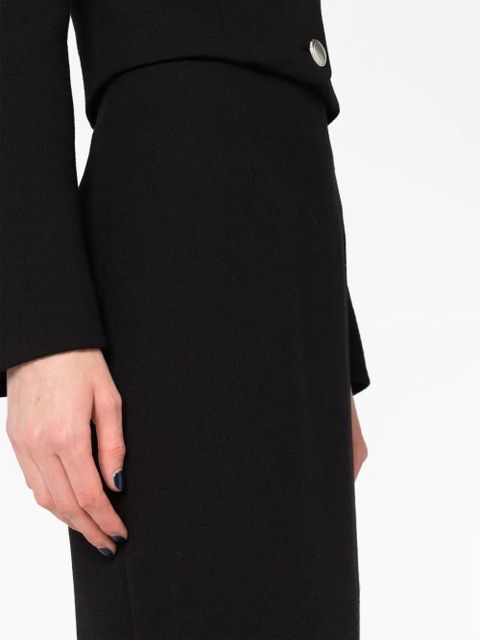 Alessandra Rich wool-bouclé pencil skirt - Black