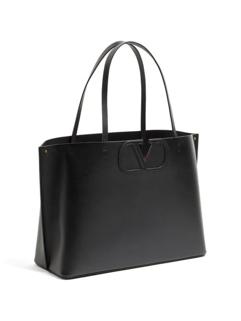 Valentino Garavani Fill Me calfskin shopping bag - Black