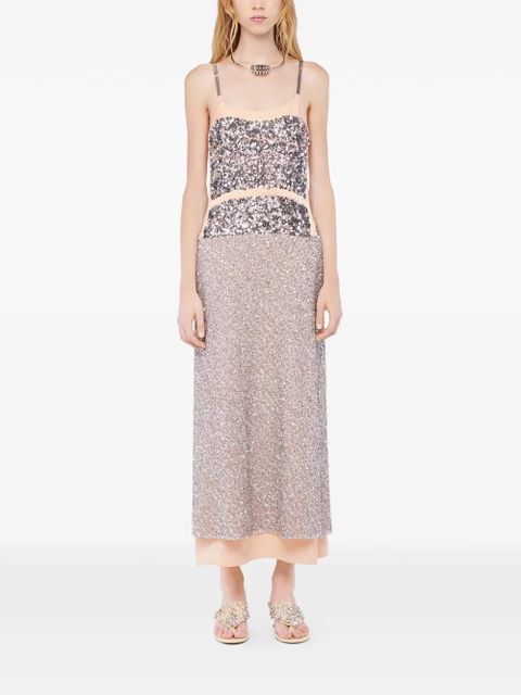 Rabanne sequin-embellished strap dress - Neutrals - zdjęcie produktu nr 1