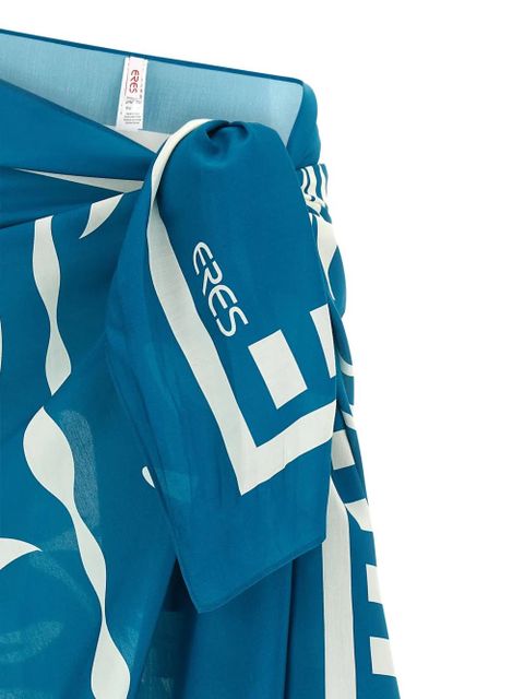 ERES vegetable print sarong skirt - Blue