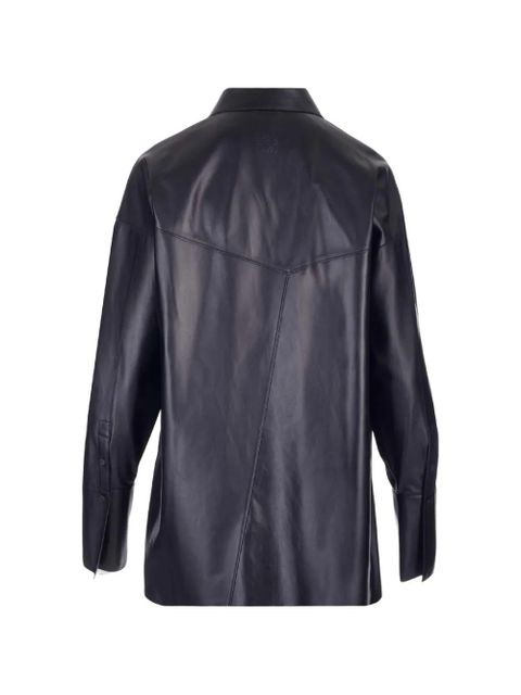LOEWE panelled leather shirt - Black - zdjęcie produktu nr 2