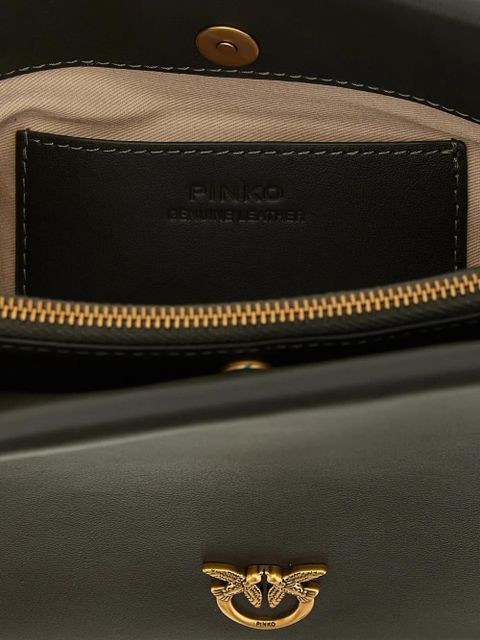 PINKO mini Triplet metal-details shoulder bag - K35Q VERDE FANGO/ANTIQUE GOLD