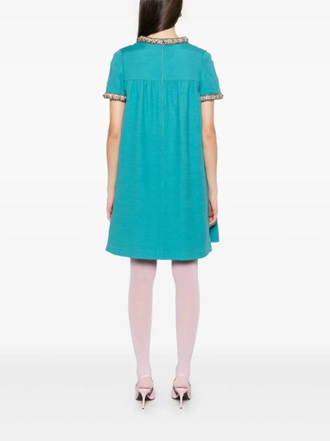 Valentino Garavani crystal-embellished dress - Blue