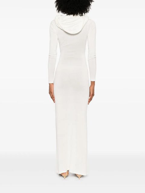 Aya Muse fine-knit maxi dress - White