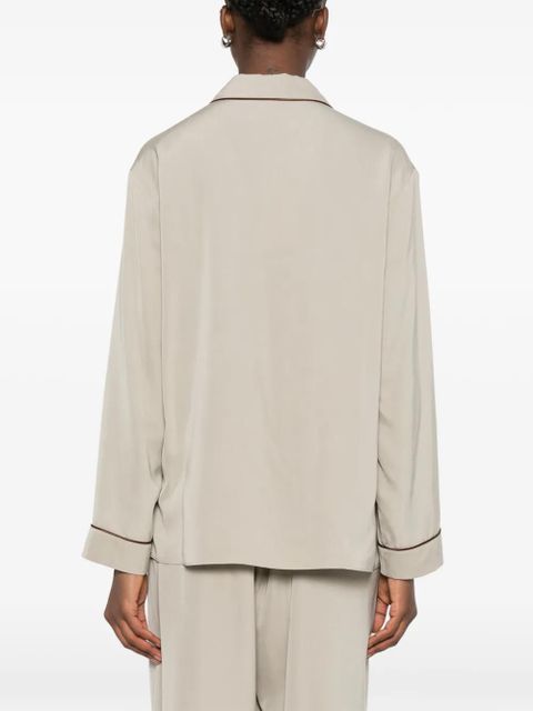 The Row contrast trim pocket shirt - Neutrals