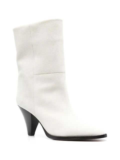 ISABEL MARANT 75mm Rouxa suede boots - Neutrals - zdjęcie produktu nr 2