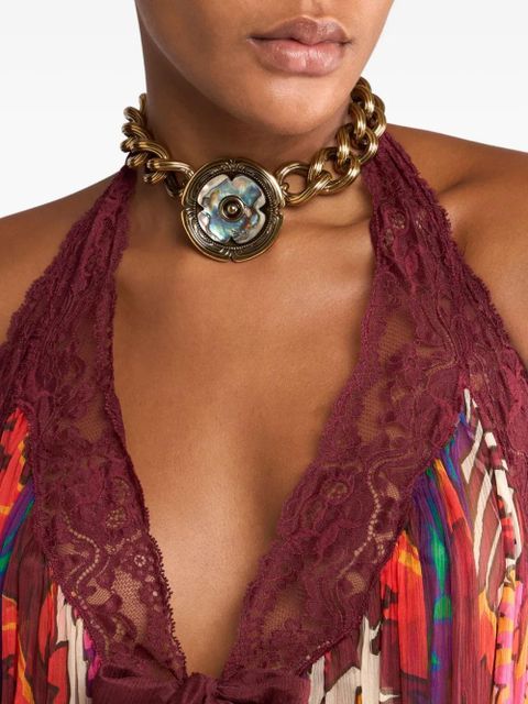 ETRO floral-motif necklace - Gold - zdjęcie produktu nr 2