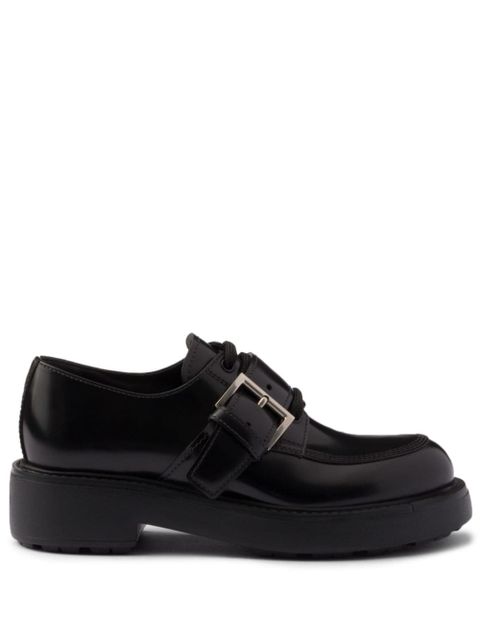 Prada Brushed leather lace-up shoes - Black - zdjęcie produktu nr 1