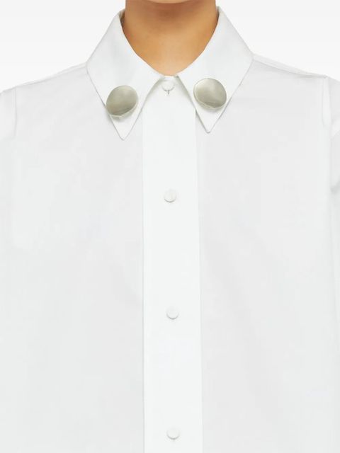 Jil Sander jewel-clip cotton shirt - White