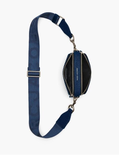 Marc Jacobs The Crystal Denim Snapshot crossbody bag - Blue