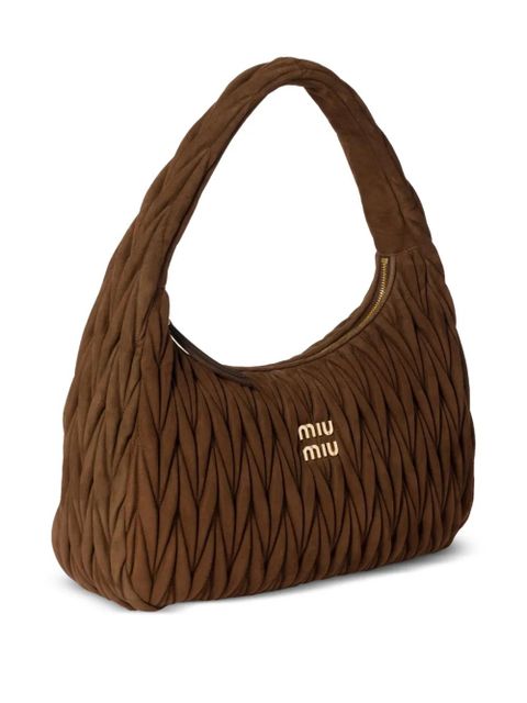 Miu Miu Wander matelassé shoulder bag - Brown - zdjęcie produktu nr 2