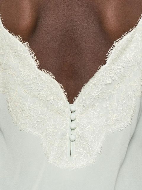 Valentino Garavani laced-trim blouse - Green