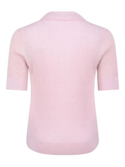Max Mara ribbed v-neck top - Pink
