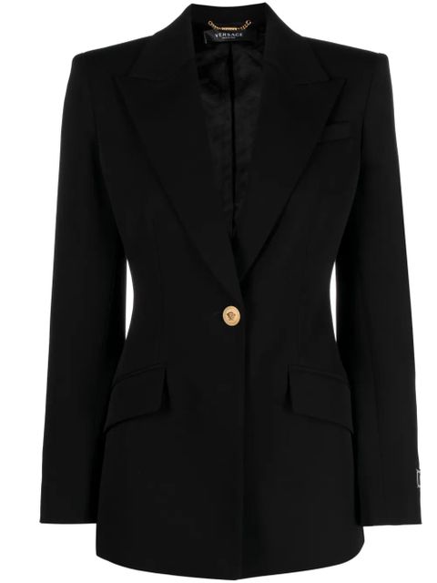 Versace single-breasted wool blazer - Black - zdjęcie produktu nr 1