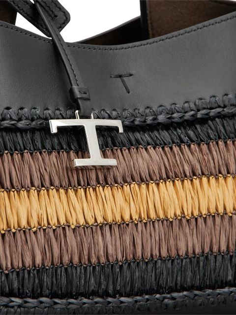 Tod's logo-plaque tote bag - Black