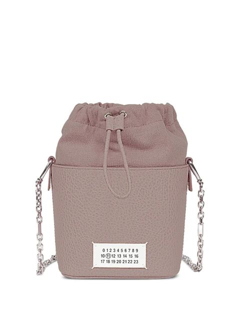 Maison Margiela drawstring bucket leather shoulder bag - Brown - zdjęcie produktu nr 1