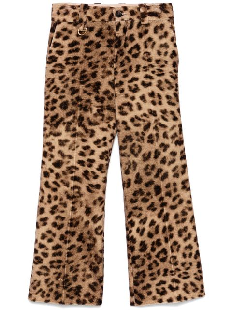 Chloé leopard-print velvet trousers - Brown - zdjęcie produktu nr 1