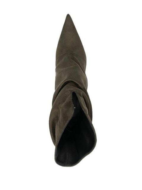 Giuseppe Zanotti suede pointed-toe boots - Green