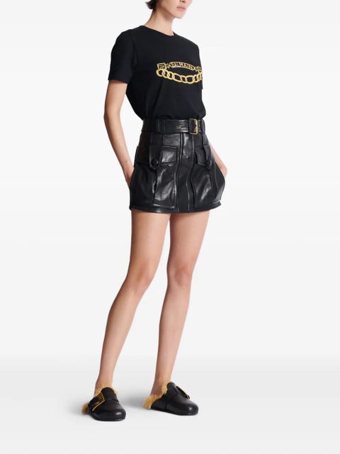 Balmain belted skirt - Black