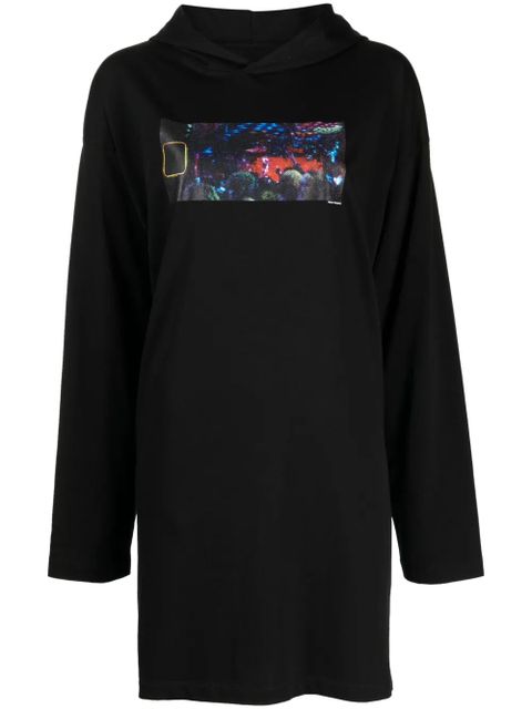 MM6 Maison Margiela numbers-motif cotton dress - Black - zdjęcie produktu nr 1
