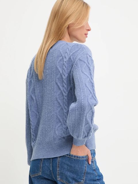 Answear.LAB kardigan z kaszmirem damski kolor niebieski