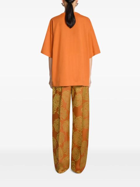 DRIES VAN NOTEN cotton crew-neck t-shirt - Orange