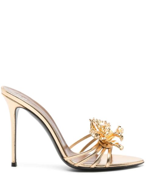Giuseppe Zanotti 105mm Orchid Mule sandals - Gold - zdjęcie produktu nr 1