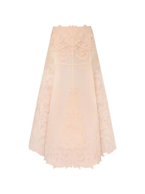 ZIMMERMANN Rebellion filigree midi skirt - Neutrals - zdjęcie produktu nr 1