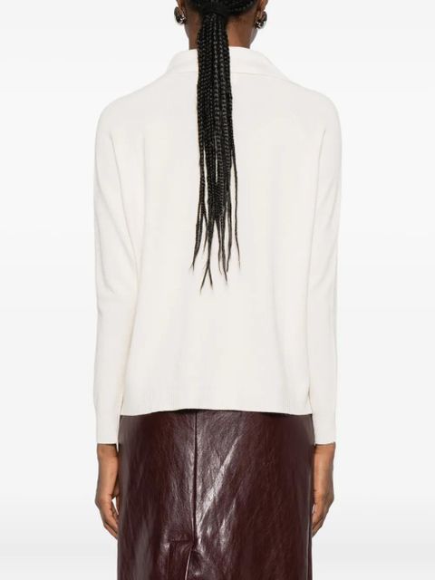 SOLOTRE V-neck collared sweater - White - zdjęcie produktu nr 2