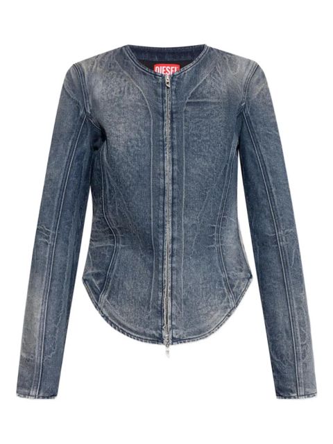 Diesel zip-up denim jacket - Blue