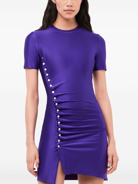 Rabanne Drapé Pression Mini Dress - Purple