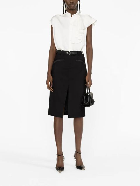 Alexander McQueen sleeveless ruffled blouse - White - zdjęcie produktu nr 2