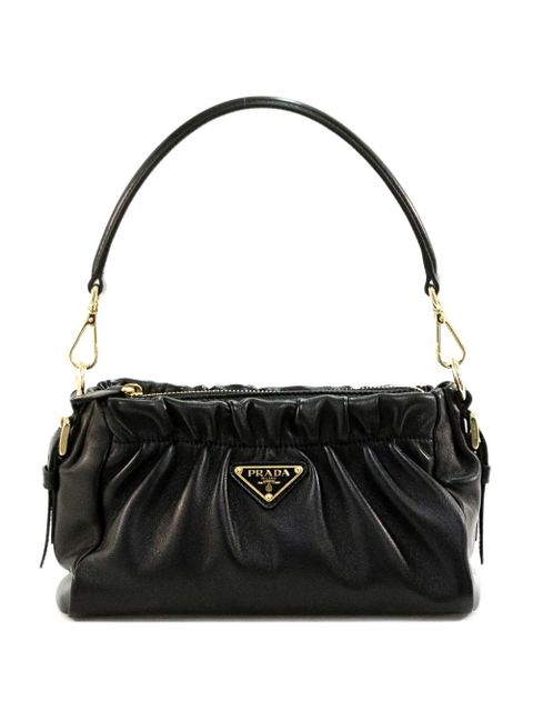 Prada ruched shoulder bag - Black - zdjęcie produktu nr 1