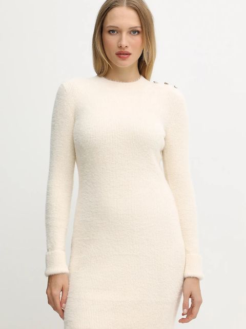 Morgan sukienka kolor beżowy mini dopasowana RMRIK - zdjęcie produktu nr 1